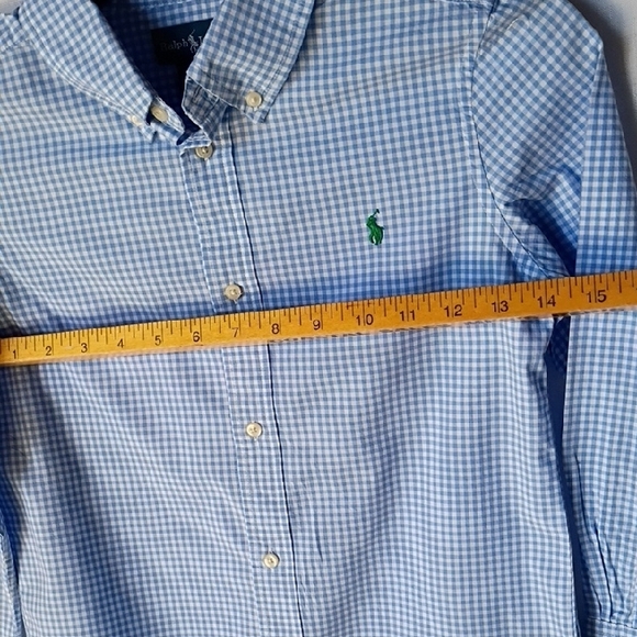 Ralph Lauren Bundle Kids Orange  Blue &  Grey Gingham Shirts Size 7  -grey 10 - Picture 13 of 16